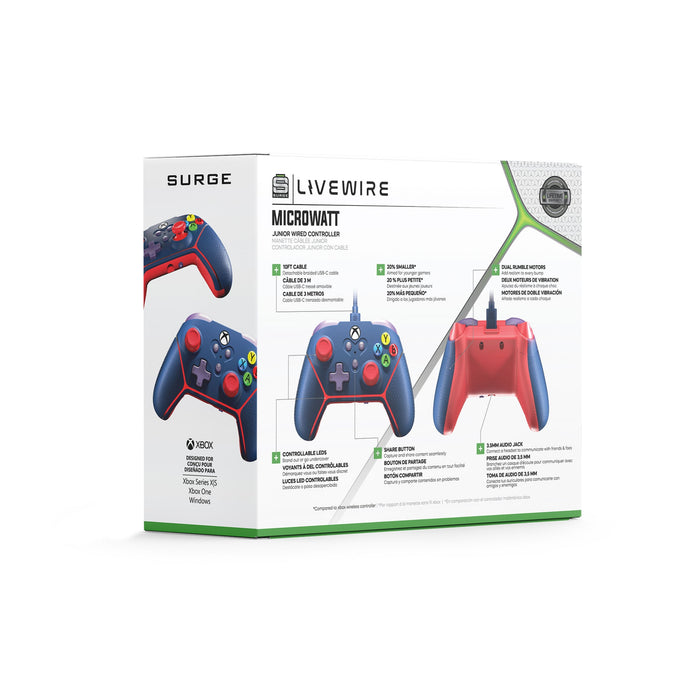 Surge Livewire Xbox Series X/S Microwatt Jr Blue Controller