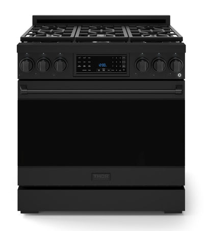Gordon Ramsay Collection by Thor Kitchen 36" Freestanding Professional Gas Range with Tilt Panel Touch Control - RSG36B|Cuisinière à gaz amovible de style professionnel collection Gordon Ramsay de Thor Kitchen de 36 po - RSG36B