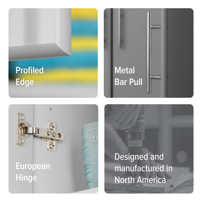 Elite 32\" Storage Cabinet - Light Grey