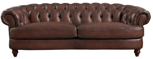 Hydeline Brixton Leather Sofa - Brown