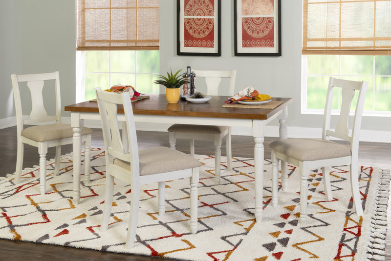 Willow White Fabric Accent Dining Chair - Set of 2