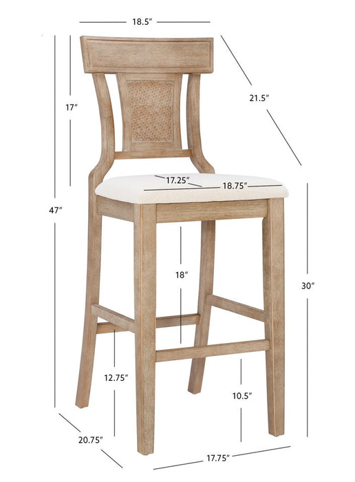 Rylan Fabric Barstool - Natural