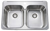 Bristol Sinks Drop In Stainless Steel Double Bowl Kitchen Sink - B211