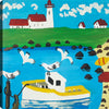 Birds & Boats Canvas Wall Art – 21\" x 21\"