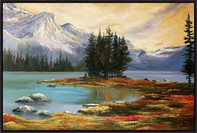 Banff Framed Canvas Gel Art - 25" x 37" | Œuvre d’art en gel encadrée « Banff » sur toile - 25 po x 37 po