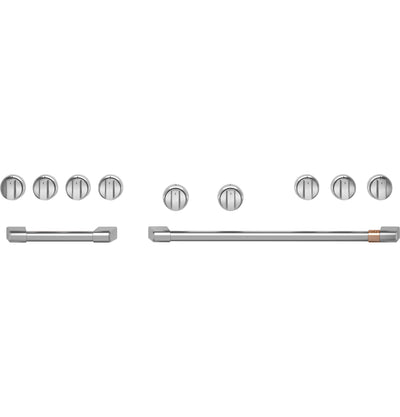 Café 48" Brushed Stainless Handle and Knob Kit for Pro Range and Rangetop - CXPR8HKPTSS|Trousse de poignées et de boutons Café acier inoxydable brossé de 48 po pour cuisinière et surface de cuisson professionnelles - CXPR8HKPTSS