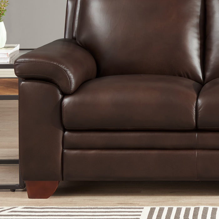 Hydeline Magnum Leather Loveseat - Brown