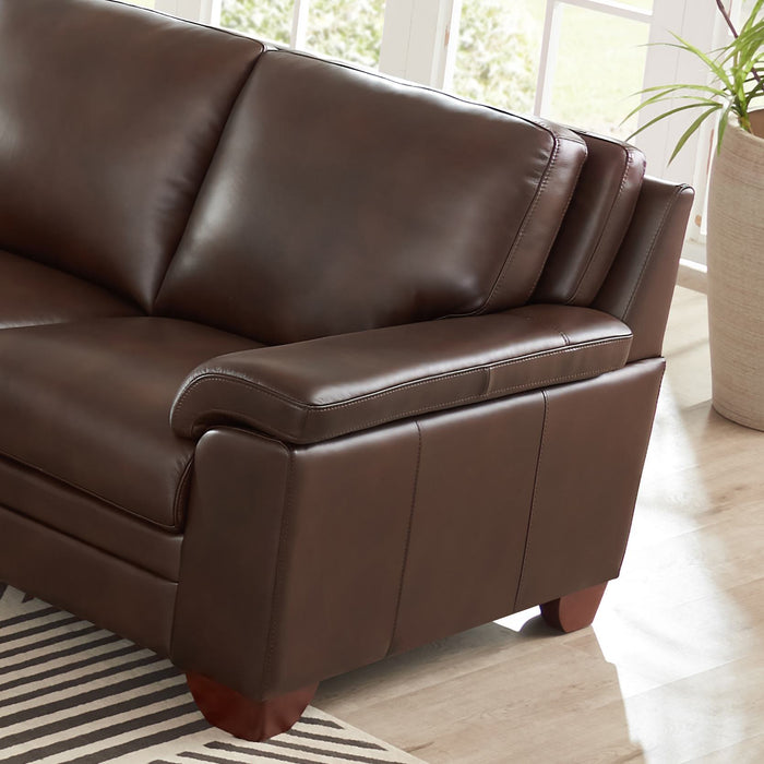 Hydeline Magnum Leather Loveseat - Brown