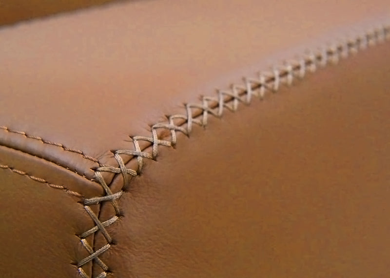 Hydeline Oslo Leather Loveseat - Nutmeg