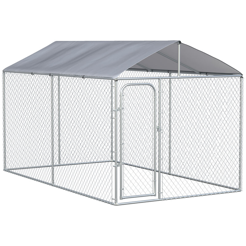 CHIEN　0716 PawHut 13.4' x 11.5' x 8.8' Outdoor Dog Kennel Dog Run with