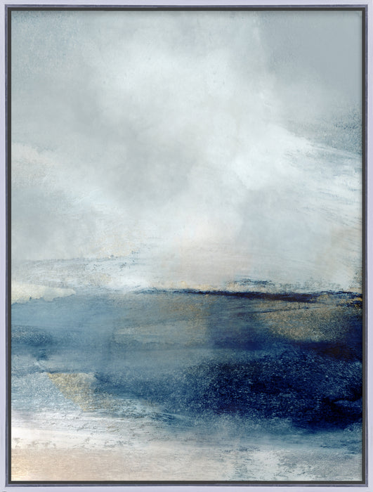 Sea II Framed Canvas with Embellishment - 32\" x 42\"