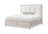 Elana 6pc Bedroom Set with Storage Bed, Dresser, Mirror & Nightstand, Beige – King Size