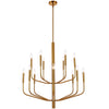 Dainolite Eleanor 14 Light Chandelier Aged Brass Lamp