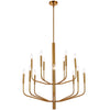 Dainolite Eleanor 14 Light Chandelier Aged Brass Lamp