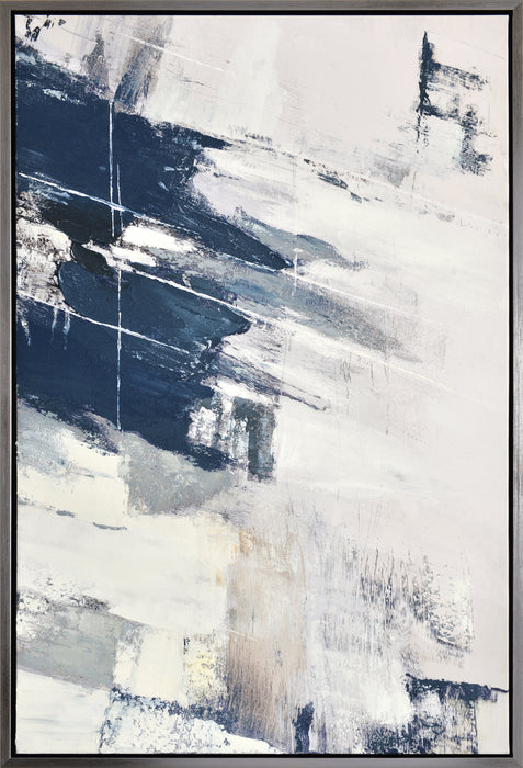 Abstract Framed Acrylic Painting - 31.5\" x 47.5\"