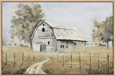 Barn I Framed Acrylic Painting - 31.5" x 47"|Peinture acrylique encadrée « Barn I » - 31,5 po x 47 po