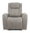 Shaquille O’Neal Home Titan 42\" Genuine Leather Power Reclining Chair with Shaq-o-pedic Comfort – Slate