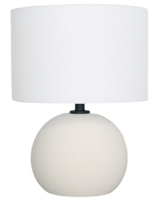 Kort & Co. Elara 18\" White Pewter Ceramic Table Lamp