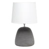 Simple Designs Round Concrete Table Lamp - White