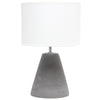 Simple Designs Pinnacle Concrete Table Lamp - White