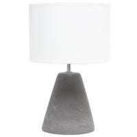 Simple Designs Pinnacle Concrete Table Lamp - White
