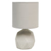 Simple Designs Geometric Concrete Table Lamp - Grey