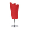 Simple Designs Mini Table Lamp with Angled Fabric Shade - Red