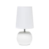 Simple Designs Studded Texture Ceramic Table Lamp - White