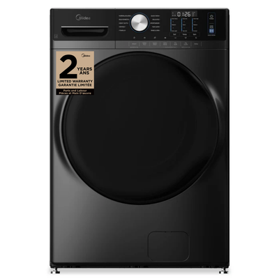 Midea 5.2 Cu. Ft. Front Load Washer with Steam Care – Grey - MLHW52S7AGG | Laveuse Midea à chargement frontal de 5,2 pi³ avec soin à la vapeur – gris – MLHW52S7AGG