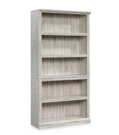 Alcott 35.28” 5-Shelf Bookcase with 3 Adjustable Shelves -White Plank | Bibliothèque Alcott de 35,28 po à 5 tablettes dont 3 tablettes réglables - bois blanc