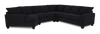 Made in Canada Customizable Sofa Lab Arc 4-Piece Left-Facing Sectional with Cuddler - Teddy Raven