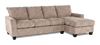 Made in Canada Customizable Sofa Lab Arc Right-Facing Fabric Sofa Chaise – Chenille Praline