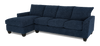 Made in Canada Customizable Sofa Lab Arc Fabric Left-Facing Sofabed Sectional - Chenille Pacific