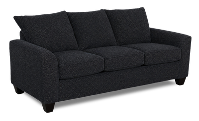 Made in Canada Customizable Sofa Lab Arc 38" Fabric Sofa Bed - Teddy Raven | Sofa-lits personnalisable Arc de Sofa Lab de 38 po fabriqué au Canada en tissu - Teddy Raven