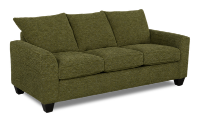 Made in Canada Customizable Sofa Lab Arc 38" Fabric Sofa Bed - Chenille Moss | Sofa-lits personnalisable Arc de Sofa Lab de 38 po fabriqué au Canada en tissu - Chenille Moss