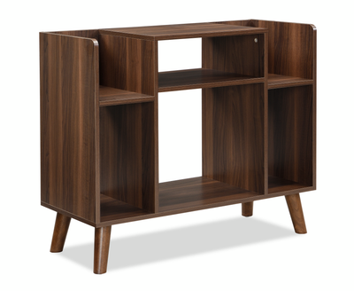 Crosby 35.6” Audio Stand with Open Storage and Cable Management - Walnut | Meuble audio Crosby de 35,6 po avec rangement ouvert et système de gestion des câbles - noyer