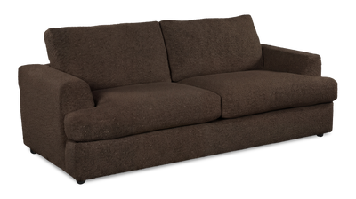Made in Canada Customizable Sofa Lab Curve 88" Fabric Sofa – Teddy Walnut | Sofa personnalisable Curve de Sofa Lab de 88 po fabriqué au Canada en tissu - Teddy Walnut