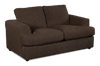 Made in Canada Customizable Sofa Lab Curve 65\" Fabric Loveseat - Teddy Walnut