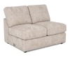 Made in Canada Customizable Sofa Lab Curve 47\" Armless Fabric Loveseat - Plush Parchment