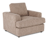 Made in Canada Customizable Sofa Lab Curve 40\" Fabric Chair – Chenille Praline