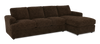 Made in Canada Customizable Sofa Lab Curve Right-Facing Fabric Sofa Chaise – Plush Chocolate