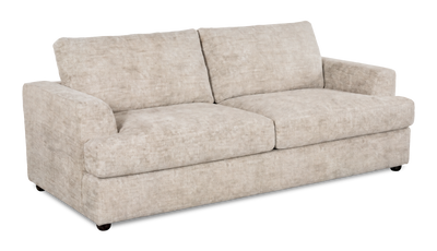 Made in Canada Customizable Sofa Lab Curve 38" Fabric Sofa Bed - Plush Parchment | Sofa-lits personnalisable Curve de Sofa Lab de 38 po fabriqué au Canada en tissu - Plush Parchment
