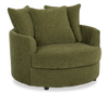 Made in Canada Sofa Lab Customizable Cuddler 48\" Fabric Accent Chair – Chenille Moss
