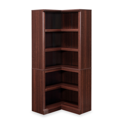 Elven 29.25” Corner Bookcase with 5 Open Shelves – Select Cherry | Bibliothèque en coin Elven de 29,25 po avec 5 tablettes ouvertes - cerisier raffiné