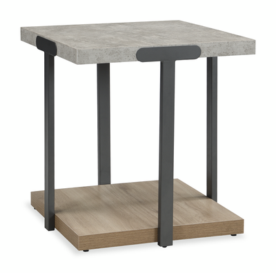 Felicity 22” Square End Table with Shelf - Grey | Table de bout carrée Felicity de 22 po avec tablette - grise