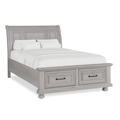 Kylie 6pc Bedroom Set with Storage Bed, Dresser, Mirror & Nightstand, Sand - Full Size | Ensemble de chambre à coucher Kylie 6 pièces sable avec lit de rangement, commode, miroir et table de nuit - format lit double