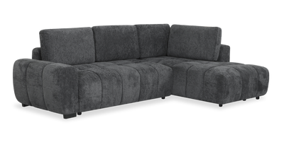 Moonlight Right-facing 2-piece Sleeper Sectional with Storage Chaise – Grey | Sofa sectionnel-lit de droite Moonlight 2 pièces avec fauteuil long de rangement - gris