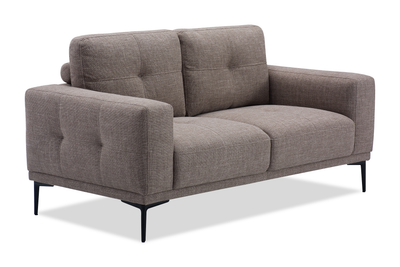 Nola 63.3” Fabric Loveseat with Removable Back Cushions – Mocha | Causeuse Nola de 63,3 po en tissu avec coussins de dossier amovibles - moka