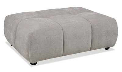 Made in Canada Pebble 42" Fabric Ottoman - Grey | Pouf Pebble de 42 po fabriqué au Canada en tissu - gris