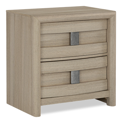 Rocco Bedside 2-Drawer Nightstand with Built-In Charging Port, 25"W x 26"H - Light Brown | Table de nuit Rocco de 25 po (L) x 26 po (H) à 2 tiroirs avec port de recharge intégré - brun clair